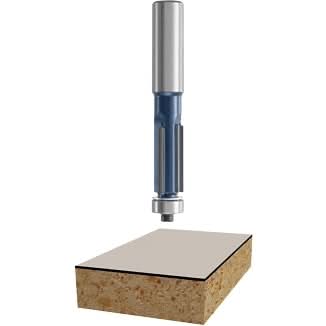 Bosch 85439M 1/2 In. x 1 In. Carbide Tipped 3-Flute Flush Trim Router Bit