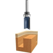 Bosch 85672M 1/2 In. x 1-1/4 In. Carbide Tipped 2-Flute Top Bearing Straight Trim Router Bit