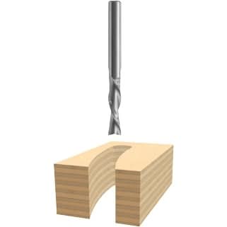 Bosch 85903M 1/4 In. x 1 In. Solid Carbide 2-Flute Downcut Spiral Router Bit