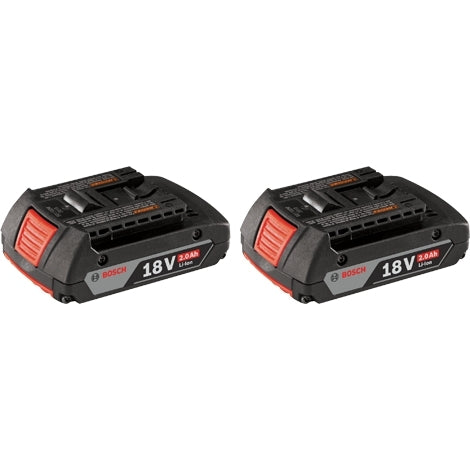 Bosch BAT612-2PK 18V Lithium-Ion 2.0Ah SlimPack Batteries 2 Pk.
