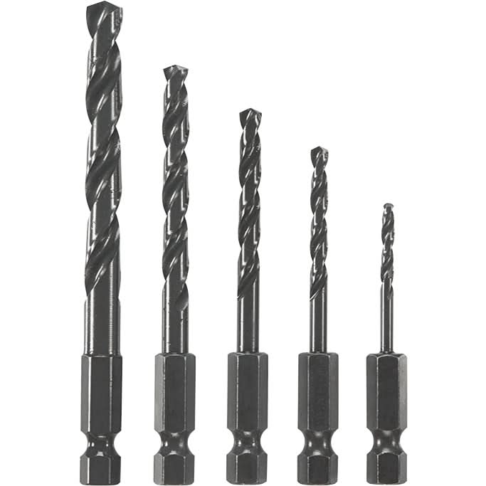 Bosch BL5IM 5-Piece Impact Tough Black Oxide Drill Bit Set