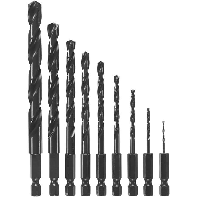 Bosch BL9IM 9-Piece Impact Tough Black Oxide Drill Bit Set