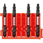 Bosch CCSDESQV2504 4-Piece Square 2.5" Double-Ended Bits with Clip for Custom Case System