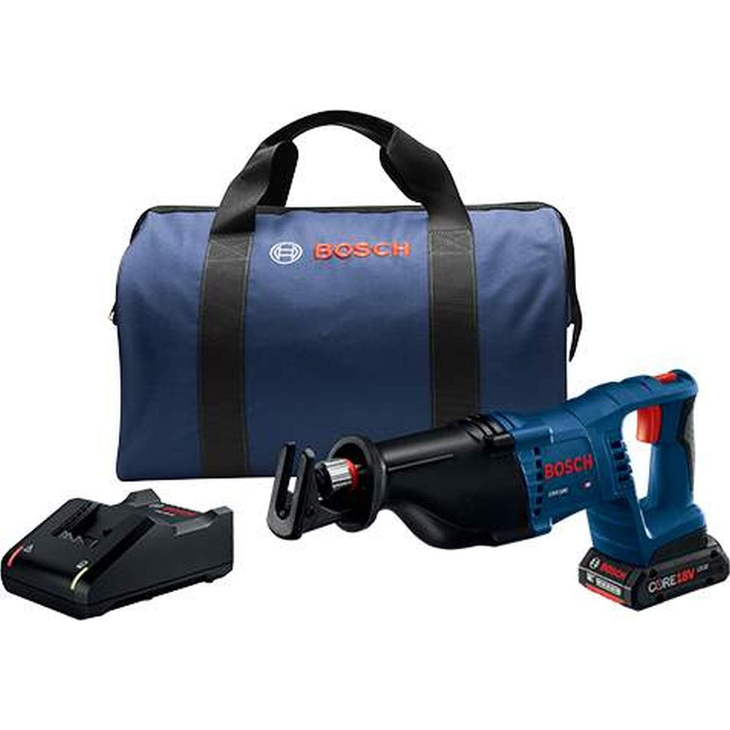 Bosch CRS180-B15 18V 1-1/8-inch D-Handle Reciprocating Saw CORE18V 4.0Ah Kit