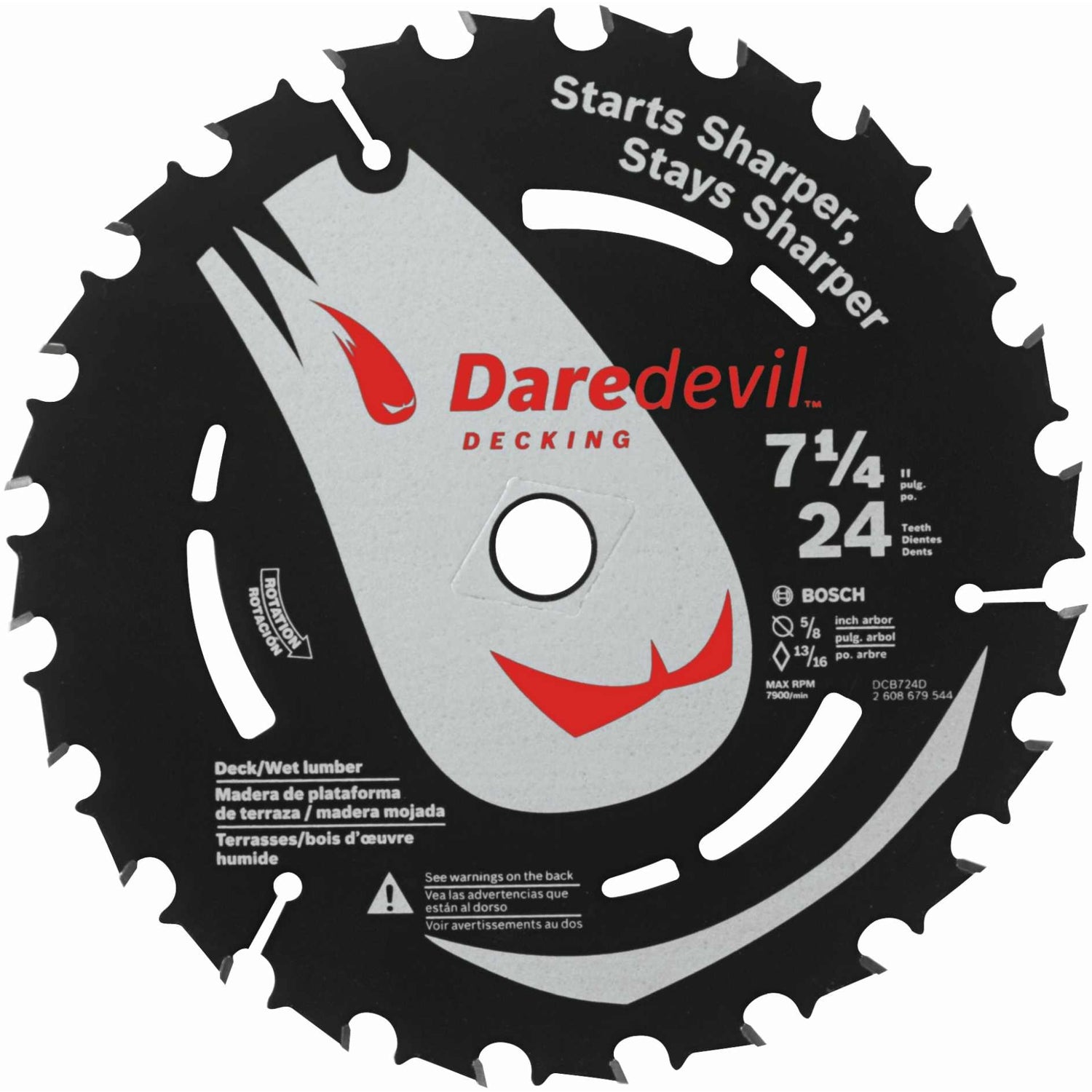 Bosch DCB724 7-1/4 In. 24 Tooth Edge Circular Saw Blade for Framing