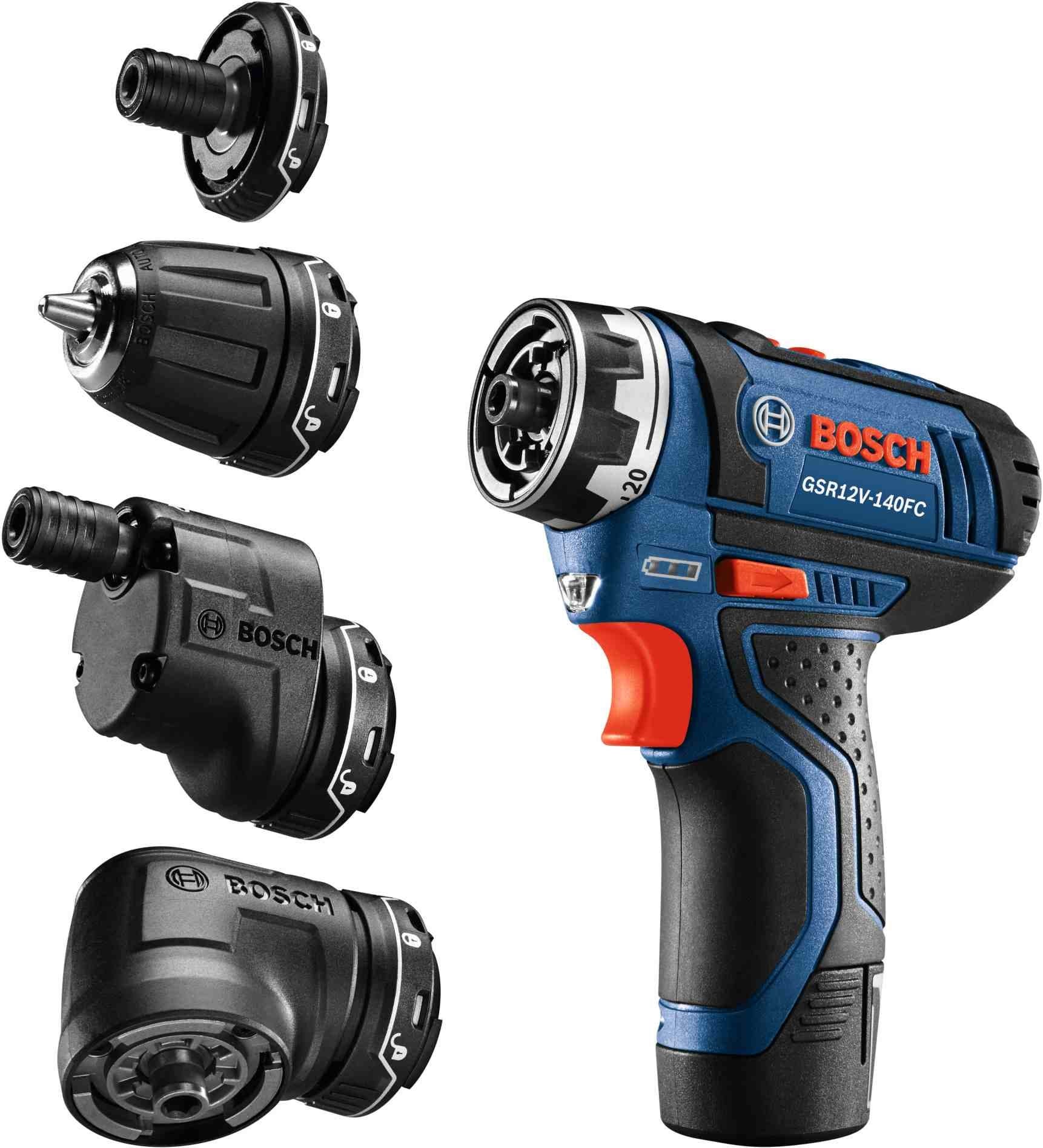 Bosch GSR12V-140FCB22 12V Max Flexiclick 5-In-1 Drill/Driver System 2.0Ah Kit