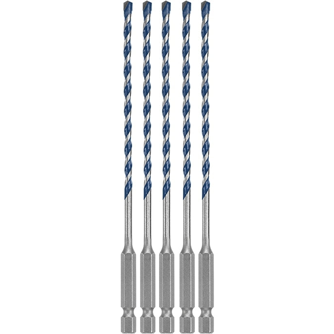 Bosch HCBG0205T 5-Piece 5/32" x 6" BlueGranite Turbo Carbide Hammer Drill Bits