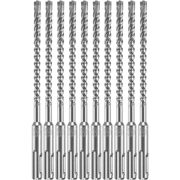 Bosch HCFC2041B10 10-Piece 1/4 In. x 4 In. x 6 In. SDS-plus Bulldog Xtreme Carbide Rotary Hammer Drill Bits