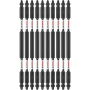 Bosch ITDEP2R26B 10-Piece Impact Tough 6 In. Phillips/Square #2 Double-Ended Bits