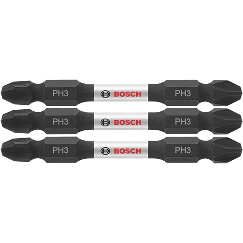 Bosch ITDEPH32503 3-Piece Impact Tough 2.5 In. Phillips #3 Double-Ended Bits