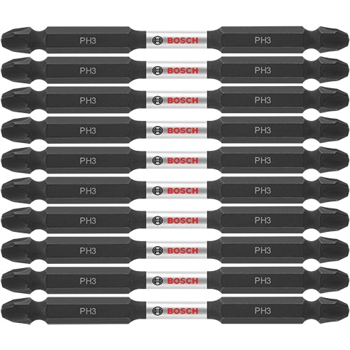Bosch ITDEPH335B 10-Piece Impact Tough 3.5 In. Phillips #3 Double-Ended Bits