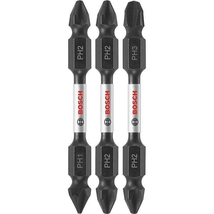 Bosch ITDEPHV2503 3-Piece Impact Tough 2.5 In. Phillips Double-Ended Bit Set