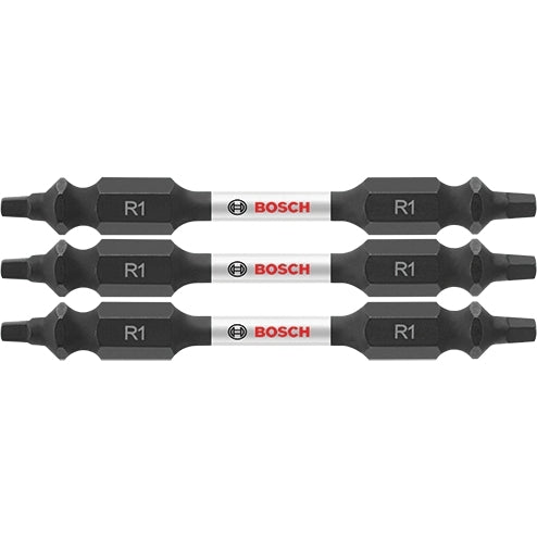 Bosch ITDESQ12503 3-Piece Impact Tough 2.5 In. Square #1 Double-Ended Bits