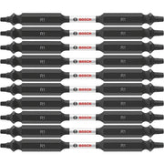 Bosch ITDESQ135B 10-Piece Impact Tough 3.5 In. Square #1 Double-Ended Bits