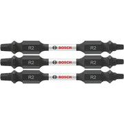 Bosch ITDESQ22503 3-Piece Impact Tough 2.5 In. Square #2 Double-Ended Bits