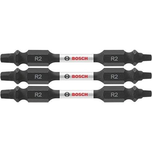 Bosch ITDESQ22503 3-Piece Impact Tough 2.5 In. Square #2 Double-Ended Bits