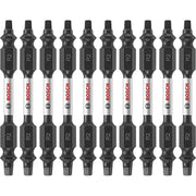 Bosch ITDESQ225B 10-Piece Impact Tough 2.5 In. Square #2 Double-Ended Bits