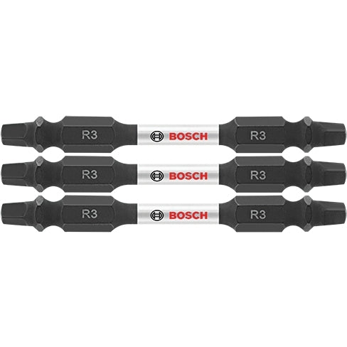 Bosch ITDESQ32503 3-Piece Impact Tough 2.5 In. Square #3 Double-Ended Bits
