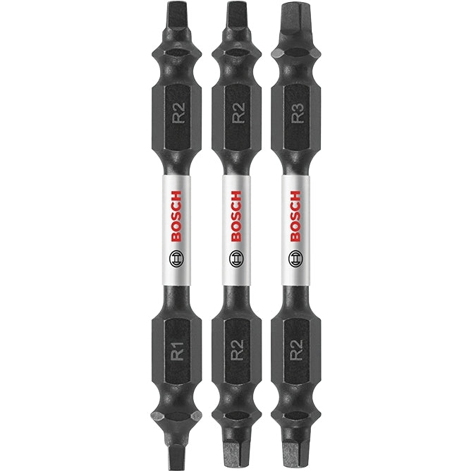 Bosch ITDESQV2503 3-Piece Impact Tough 2.5 In. Square Double-Ended Bit Set