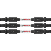 Bosch ITDET202503 3-Piece Impact Tough 2.5 In. Torx #20 Double-Ended Bits