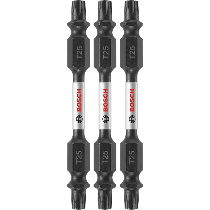 Bosch ITDET252503 3-Piece Impact Tough 2.5 In. Torx #25 Double-Ended Bits