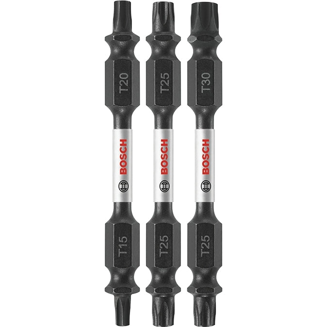 Bosch ITDETV2503 3-Piece Impact Tough 2.5 In. Torx Double-Ended Bit Set