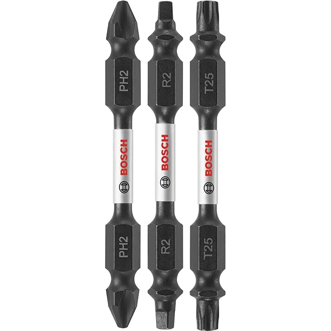Bosch ITDEV2503 3-Piece Impact Tough 2.5 In. Double-Ended Bit Set