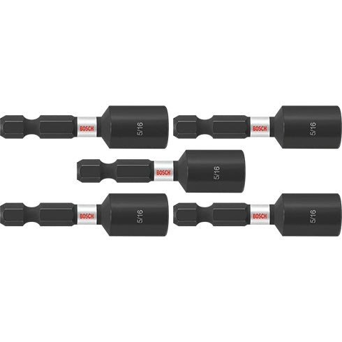 Bosch ITNS516B 5-Piece Impact Tough 5/16 In. x 1-7/8 In. Nutsetters