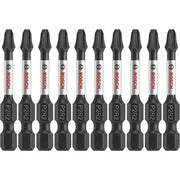 Bosch ITP2R22B 10-Piece Impact Tough 2 In. Phillips/Square #2 Power Bits