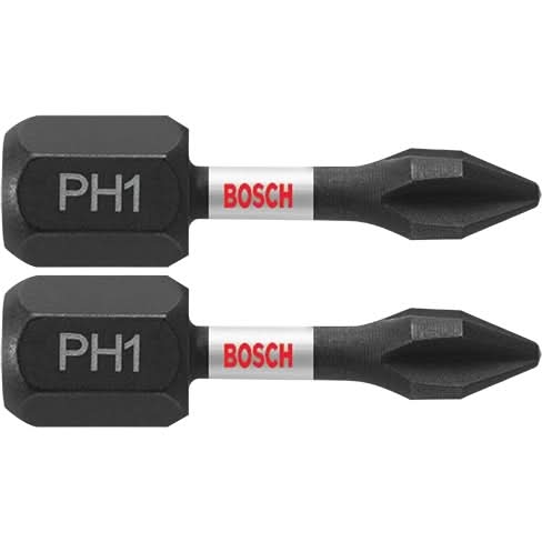 Bosch ITPH1102 2-Piece Impact Tough 1 In. Phillips #1 Insert Bits