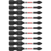 Bosch ITPH12B 10-Piece Impact Tough 2 In. Phillips #1 Power Bits