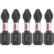 Bosch ITPH2105 5-Piece Impact Tough 1 In. Phillips #2 Insert Bits