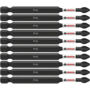 Bosch ITPH235B 10-Piece Impact Tough 3.5 In. Phillips #2 Power Bits