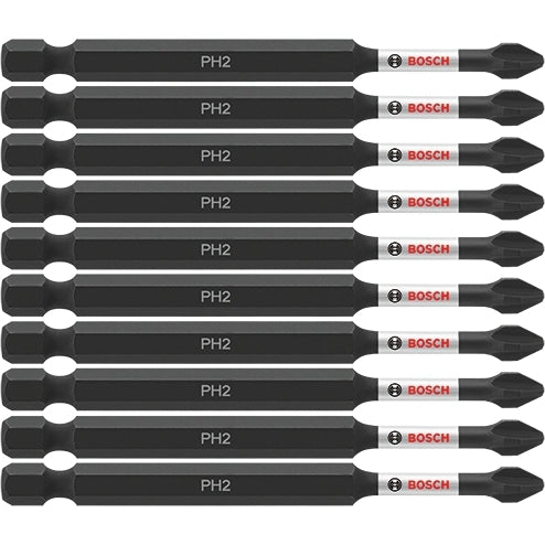 Bosch ITPH235B 10-Piece Impact Tough 3.5 In. Phillips #2 Power Bits