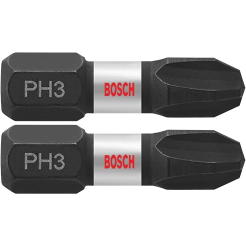 Bosch ITPH3102 2-Piece Impact Tough 1 In. Phillips #3 Insert Bits