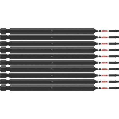 Bosch ITSQ16B 10-Piece Impact Tough 6 In. Square #1 Power Bits