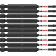 Bosch ITSQ235B 10-Piece Impact Tough 3.5 In. Square #2 Power Bits