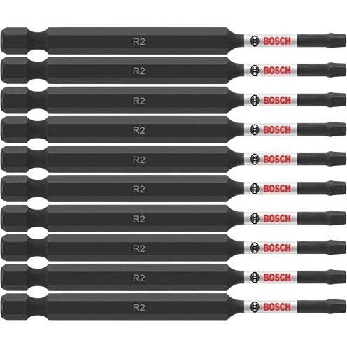 Bosch ITSQ235B 10-Piece Impact Tough 3.5 In. Square #2 Power Bits