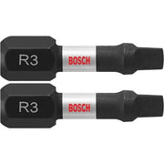 Bosch ITSQ3102 2-Piece Impact Tough 1 In. Square #3 Insert Bits