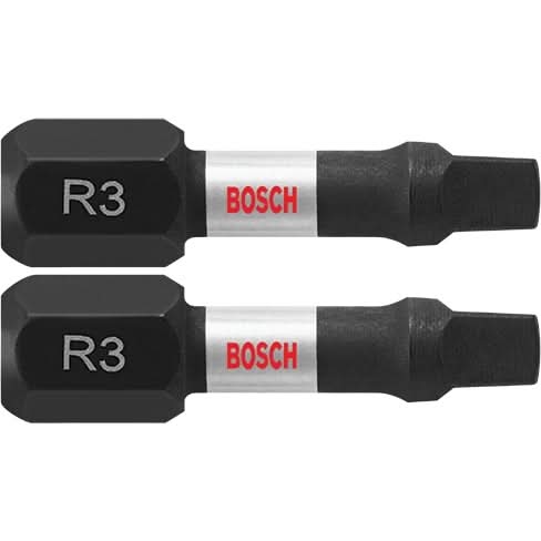 Bosch ITSQ3102 2-Piece Impact Tough 1 In. Square #3 Insert Bits