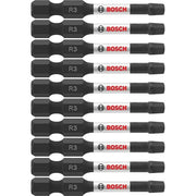 Bosch ITSQ32B 10-Piece Impact Tough 2 In. Square #3 Power Bits