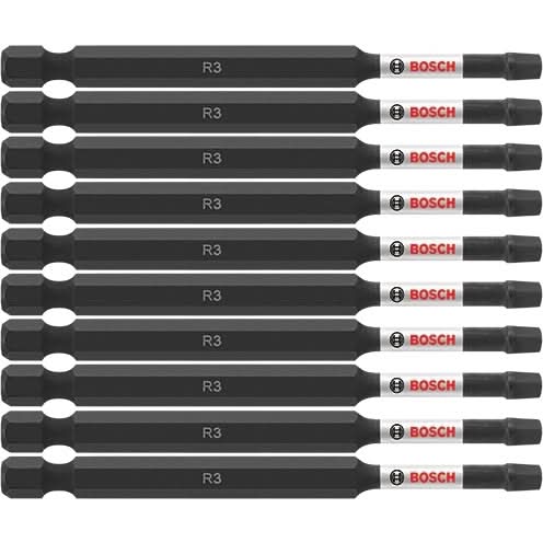 Bosch ITSQ335B 10-Piece Impact Tough 3.5 In. Square #3 Power Bits