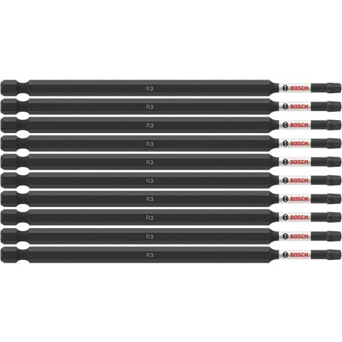 Bosch ITSQ36B 10-Piece Impact Tough 6 In. Square #3 Power Bits