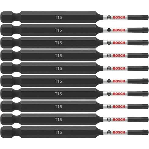 Bosch ITT1535B 10-Piece Impact Tough 3.5 In. Torx #15 Power Bits