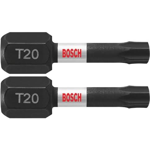 Bosch ITT20102 2-Piece Impact Tough 1 In. Torx #20 Insert Bits