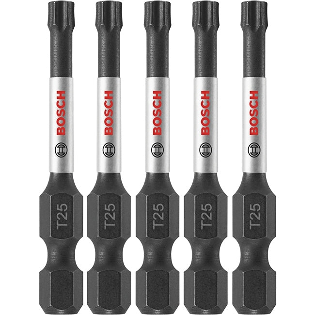 Bosch ITT25205 5-Piece Impact Tough 2 In. Torx #25 Power Bits