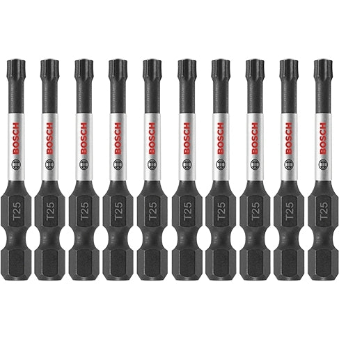 Bosch ITT252B 10-Piece Impact Tough 2 In. Torx #25 Power Bits