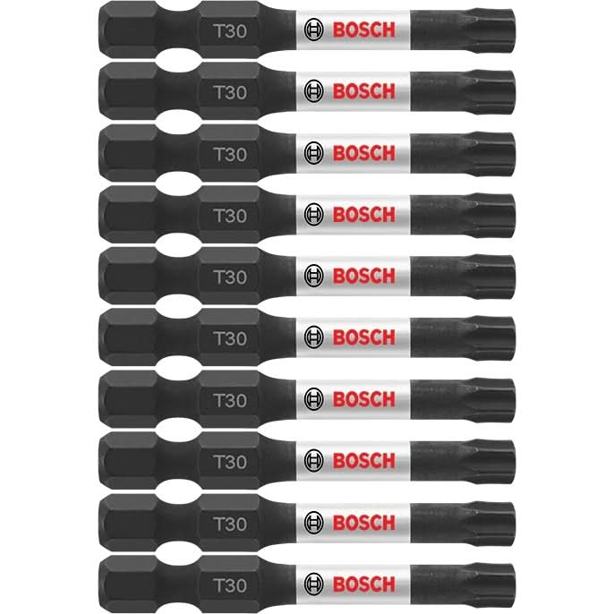 Bosch ITT302B 10-Piece Impact Tough 2 In. Torx #30 Power Bits