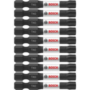 Bosch ITT402B 10-Piece Impact Tough 2 In. Torx #40 Power Bits