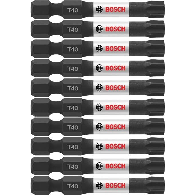 Bosch ITT402B 10-Piece Impact Tough 2 In. Torx #40 Power Bits